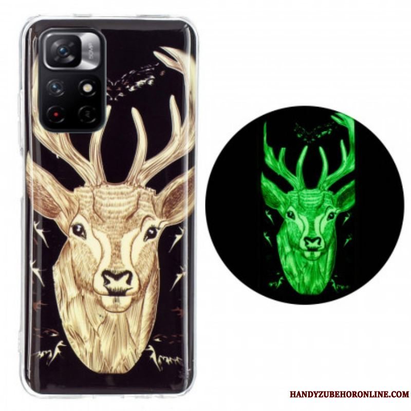 Mobilcover Xiaomi Redmi Note 11 Pro Plus 5G Fluorescerende Majestic Deer