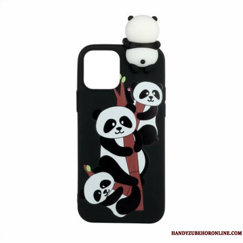 Mobilcover iPhone 13 Mini 3d Pandaer På Bambus