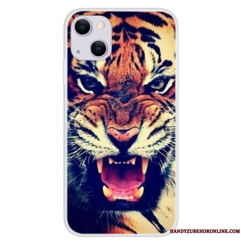 Mobilcover iPhone 13 Mini Front Tiger
