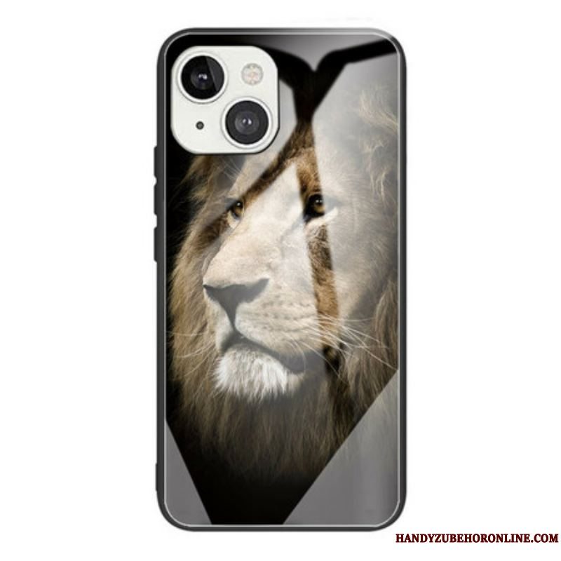 Mobilcover iPhone 13 Mini Løvehoved Hærdet Glas