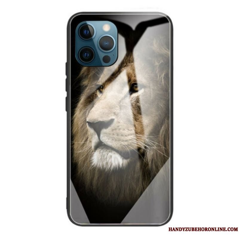 Mobilcover iPhone 13 Pro Løvehoved Hærdet Glas