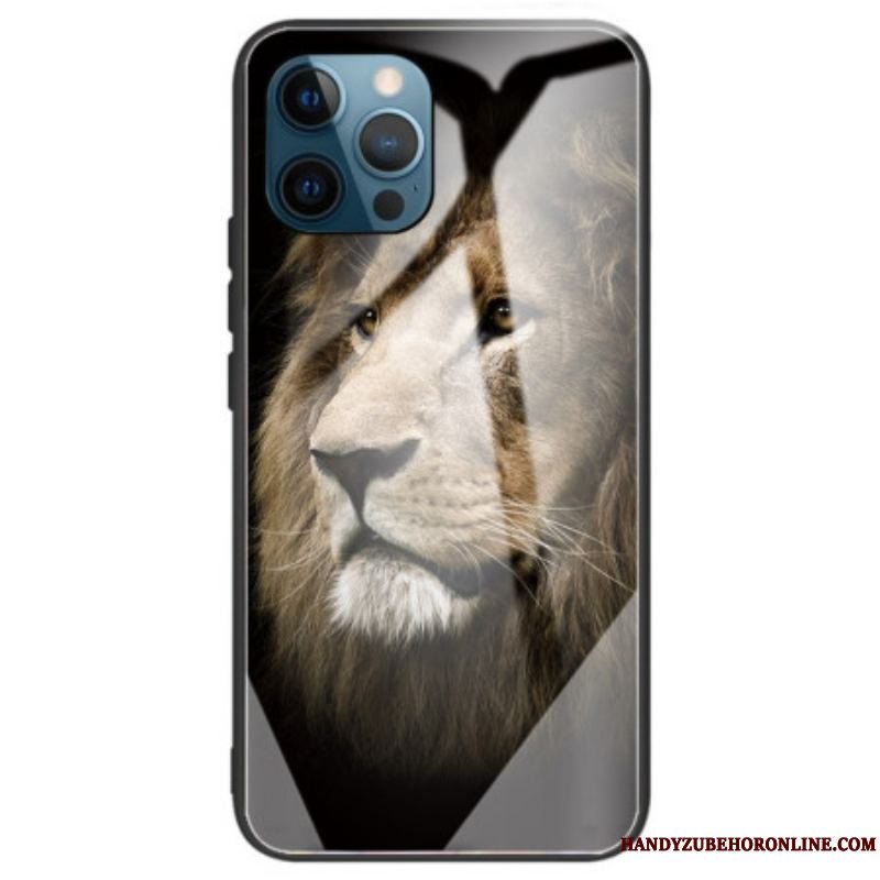 Mobilcover iPhone 14 Pro Max Løve Hærdet Glas